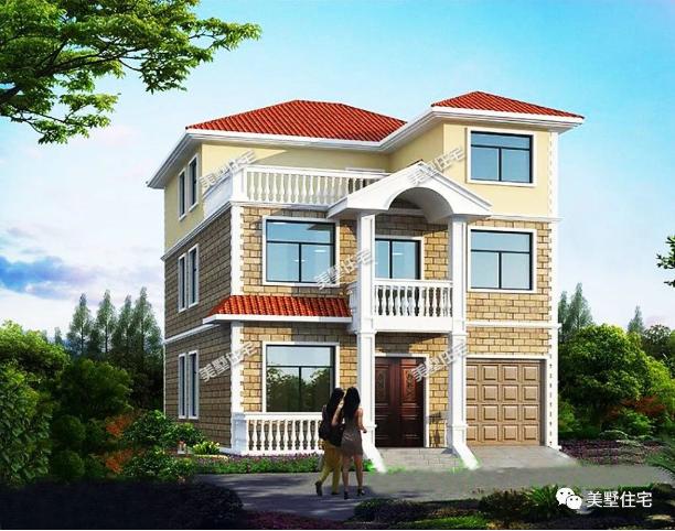 20款帶車庫自建房戶型圖，一二三層都有