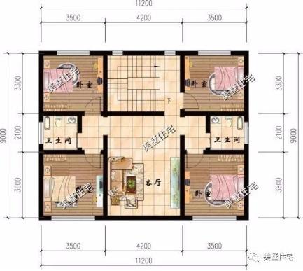 20款帶車庫自建房戶型圖，一二三層都有