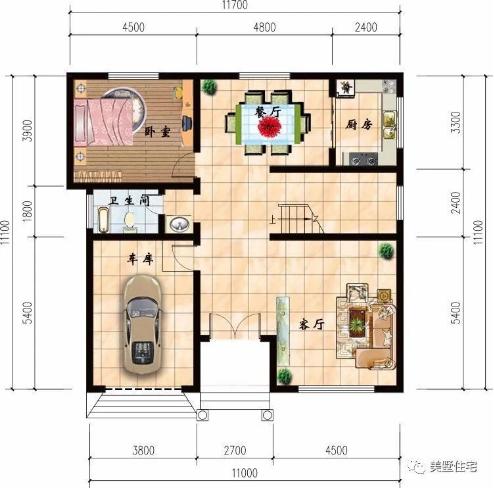 20款帶車庫自建房戶型圖，一二三層都有