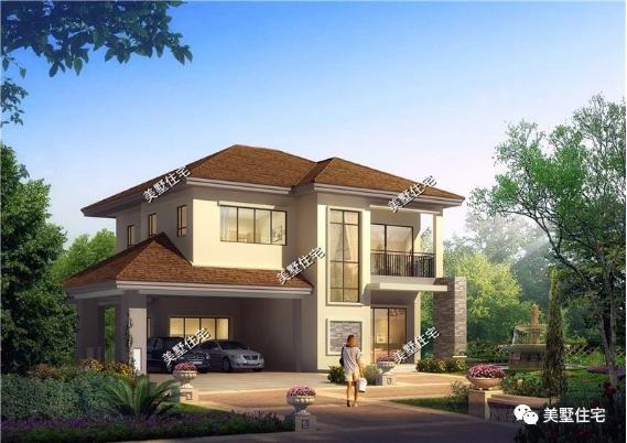 20款帶車庫自建房戶型圖，一二三層都有