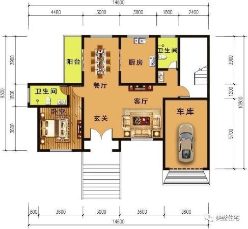 20款帶車庫自建房戶型圖，一二三層都有
