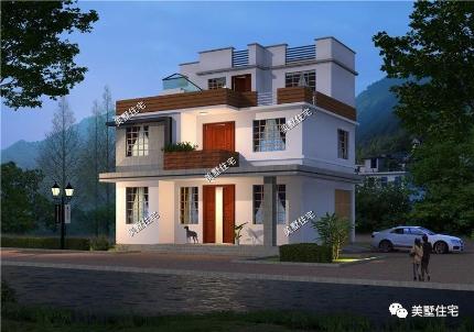 20款帶車庫自建房戶型圖，一二三層都有