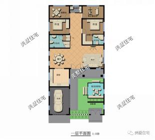 20款帶車庫自建房戶型圖，一二三層都有