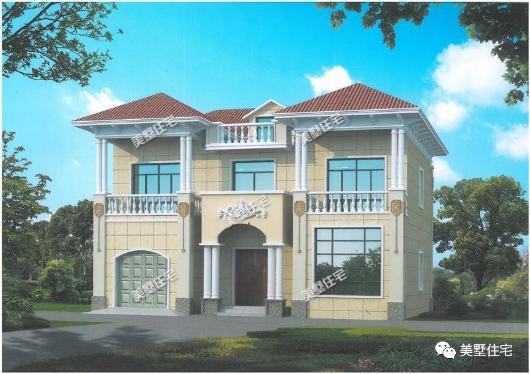 20款帶車庫自建房戶型圖，一二三層都有