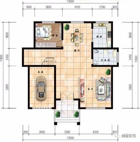 20款帶車庫自建房戶型圖，一二三層都有