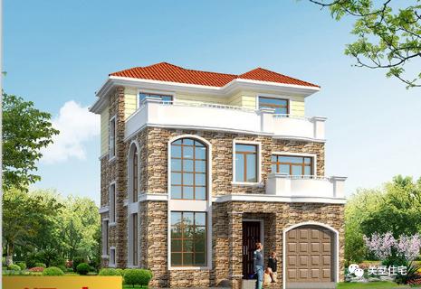 20款帶車庫自建房戶型圖，一二三層都有