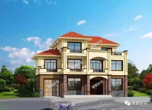 20款帶車庫自建房戶型圖，一二三層都有