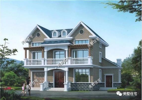 20款帶車庫自建房戶型圖，一二三層都有