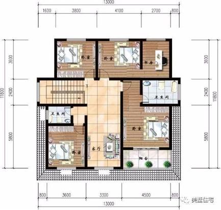 20款帶車庫自建房戶型圖，一二三層都有