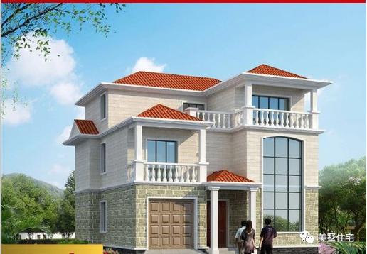 20款帶車庫自建房戶型圖，一二三層都有