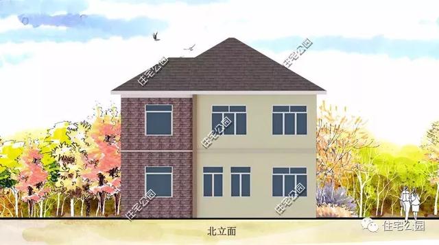 11X12米農(nóng)村2層時(shí)尚小別墅設(shè)計(jì)方案圖，年輕人喜歡