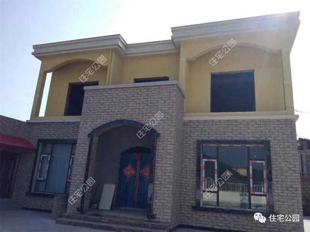 幾套農(nóng)村自建別墅外觀實(shí)景圖，附戶型圖和施工過程