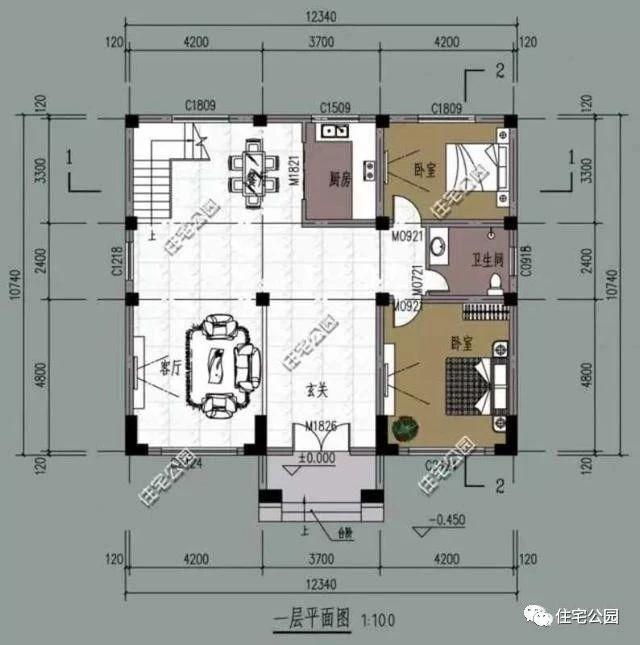 幾套農(nóng)村自建別墅外觀實(shí)景圖，附戶型圖和施工過程