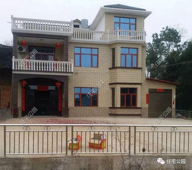 幾套農(nóng)村自建別墅外觀實(shí)景圖，附戶型圖和施工過程