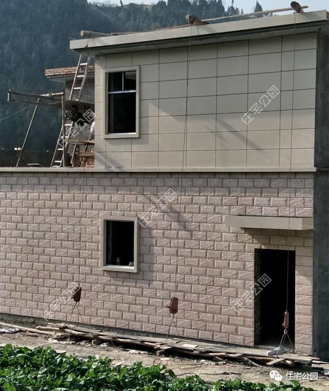 幾套農(nóng)村自建別墅外觀實(shí)景圖，附戶型圖和施工過程