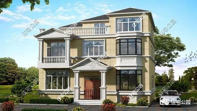 幾套農(nóng)村自建別墅外觀實(shí)景圖，附戶型圖和施工過程