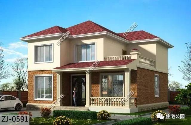 幾套農(nóng)村自建別墅外觀實(shí)景圖，附戶型圖和施工過程