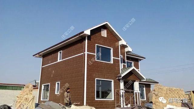 幾套農(nóng)村自建別墅外觀實(shí)景圖，附戶型圖和施工過程