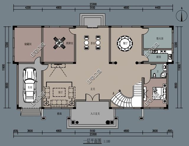 幾套帶車庫的農(nóng)村自建別墅戶型方案，沒車庫都不敢叫別墅