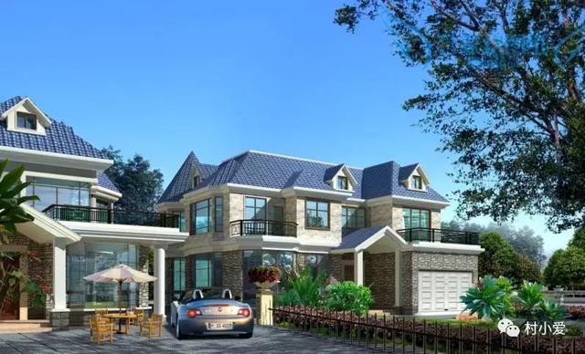 17x16m帶閣樓的歐式雙層別墅方案，浪漫清雅