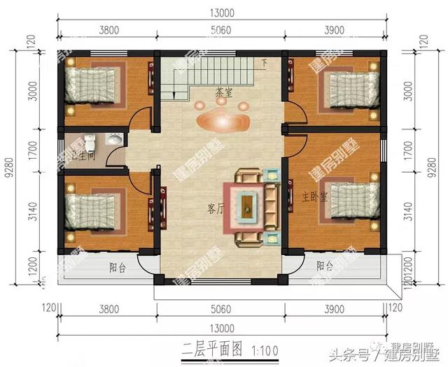 2款文化石外墻的兩層自建樓房，看下你喜歡哪個戶型？