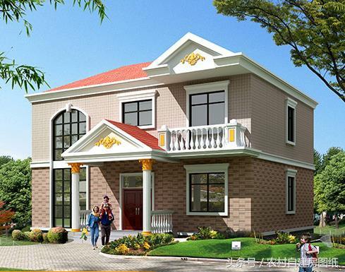 幾款復(fù)式二層樓房戶型方案圖，客廳中空的才顯高檔