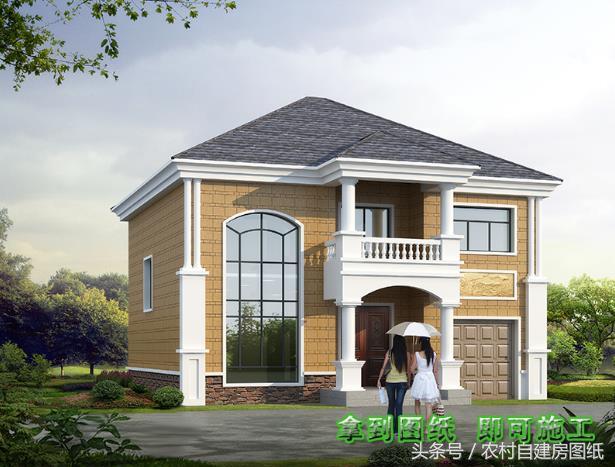 幾款復(fù)式二層樓房戶型方案圖，客廳中空的才顯高檔