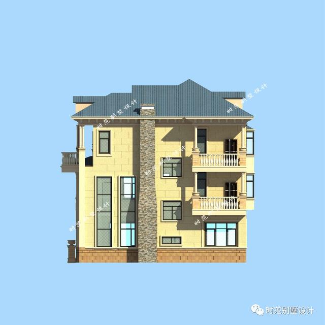 12X12米樓中樓歐式三層別墅設(shè)計(jì)圖，第一眼就愛上了