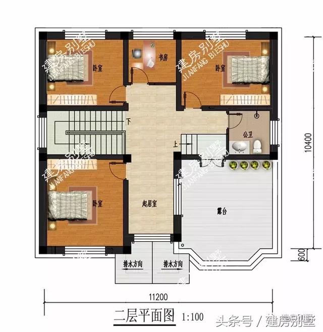 面寬11米左右的兩層別墅小樓設計圖，這2款很受歡迎