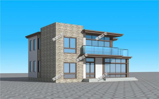 14X10米現(xiàn)代平頂二層別墅設(shè)計(jì)方案圖，第一眼就喜歡上它了