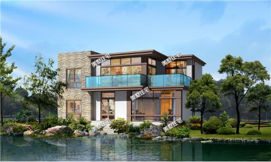 14X10米現(xiàn)代平頂二層別墅設(shè)計(jì)方案圖，第一眼就喜歡上它了