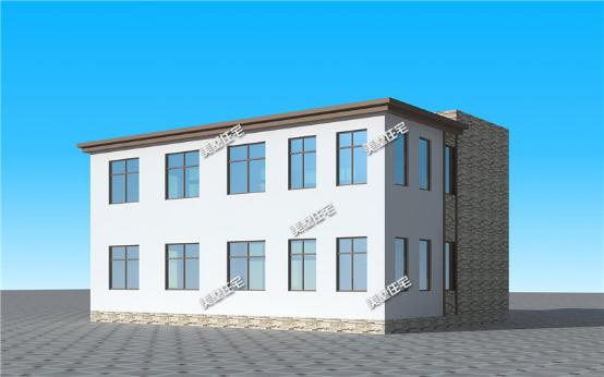 14X10米現(xiàn)代平頂二層別墅設(shè)計(jì)方案圖，第一眼就喜歡上它了