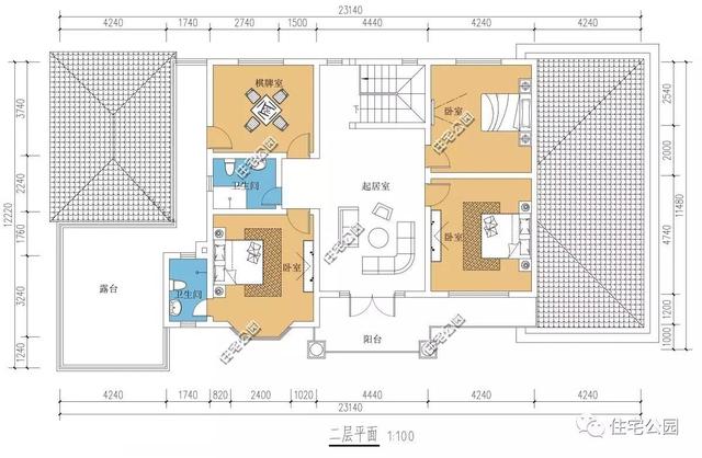 12X23米的雙層別墅，冬暖夏涼，含全圖預算