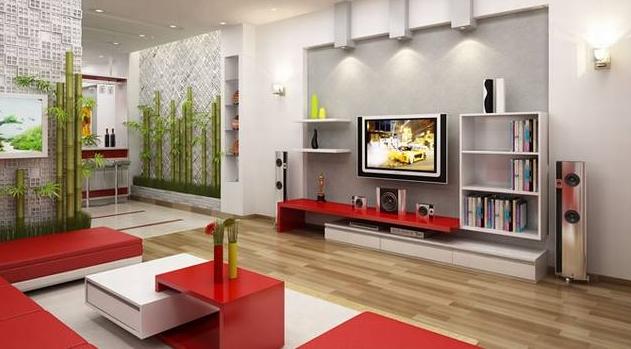 享受現(xiàn)代別墅的美，過幸福安詳?shù)纳睿? src="/uploads/allimg/180501/10593454L-3.jpg" img_width="628" img_height="349" style="border: 0px; max-width: 100%; display: block; margin: 10px auto;" />紅色的居室配上綠色的青竹，色彩對(duì)比鮮明，映襯在白色的墻壁上，起到了很好的藝術(shù)裝飾的效果。<br />
<br />
<img alt=