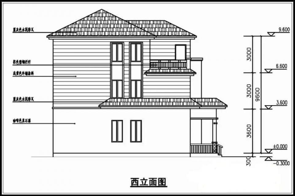 10米x12米 造價25萬經(jīng)典大氣自建別墅圖紙，附各層平面布局