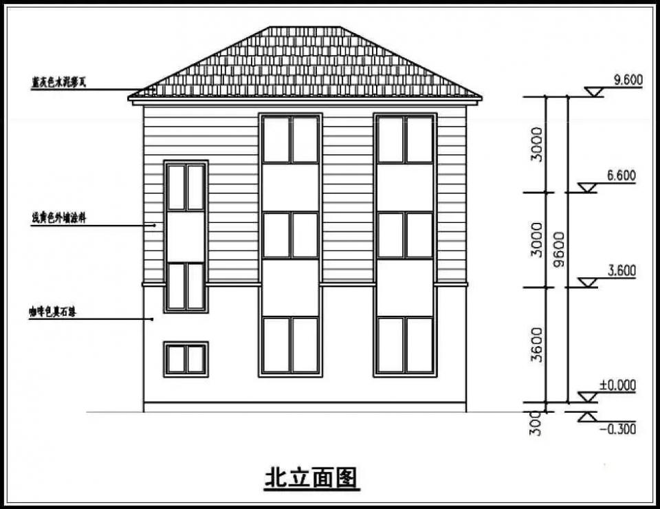 10米x12米 造價25萬經(jīng)典大氣自建別墅圖紙，附各層平面布局