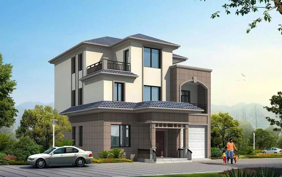 10米x12米 造價25萬經(jīng)典大氣自建別墅圖紙，附各層平面布局