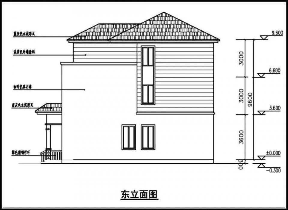 10米x12米 造價25萬經(jīng)典大氣自建別墅圖紙，附各層平面布局