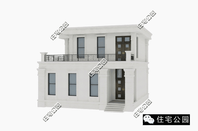 自建11X11米農(nóng)村2層別墅，帶鍋爐房露臺設(shè)計，適合農(nóng)村！