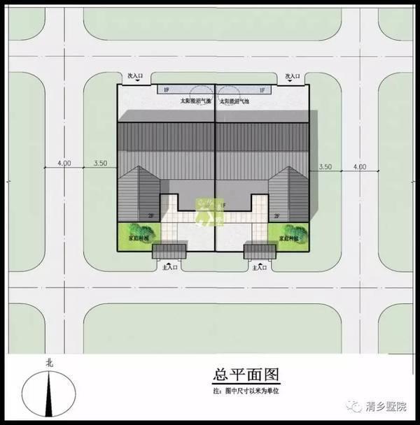 17X17米方正農(nóng)村別墅，旋轉(zhuǎn)樓梯雙車庫(kù)，秒殺城里商品房！