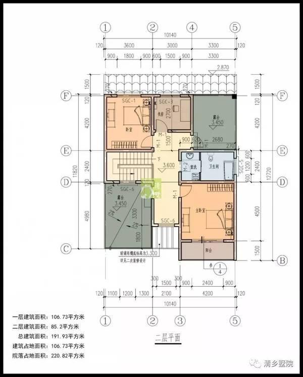 17X17米方正農(nóng)村別墅，旋轉(zhuǎn)樓梯雙車庫(kù)，秒殺城里商品房！