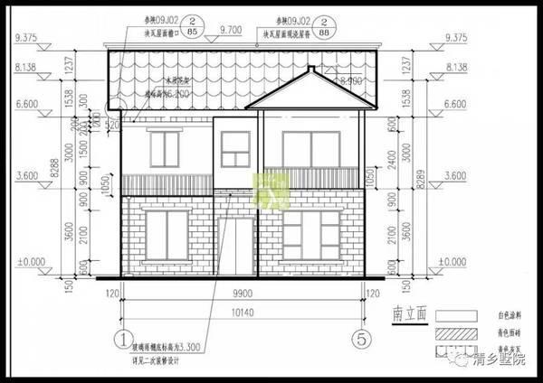 17X17米方正農(nóng)村別墅，旋轉(zhuǎn)樓梯雙車庫(kù)，秒殺城里商品房！