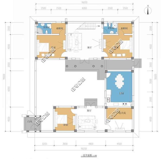 幾款帶院子的傳統(tǒng)中式房屋設計方案圖，古香古色