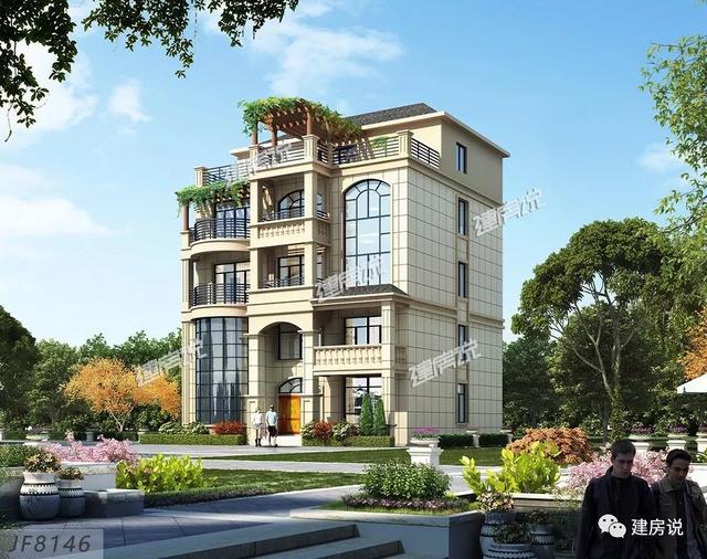 帶空中花園五層別墅設(shè)計(jì)戶型方案圖，KTV，娛樂室，健身房……