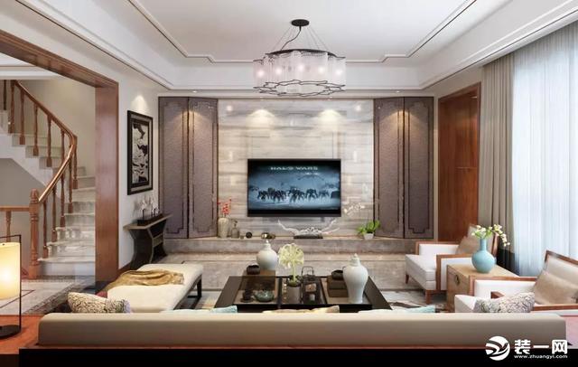 別墅裝修案例，新中式的裝修風格大氣穩(wěn)重