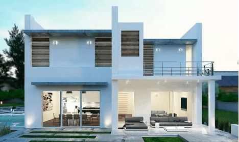 現(xiàn)代風(fēng)格別墅設(shè)計圖，簡約大氣，透著時尚風(fēng)