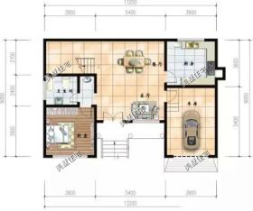 小進(jìn)深自建房戶型圖，一層、二層、三層都有