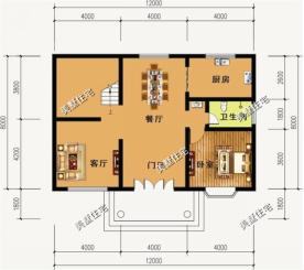 小進(jìn)深自建房戶型圖，一層、二層、三層都有