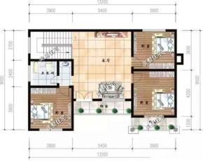 小進(jìn)深自建房戶型圖，一層、二層、三層都有