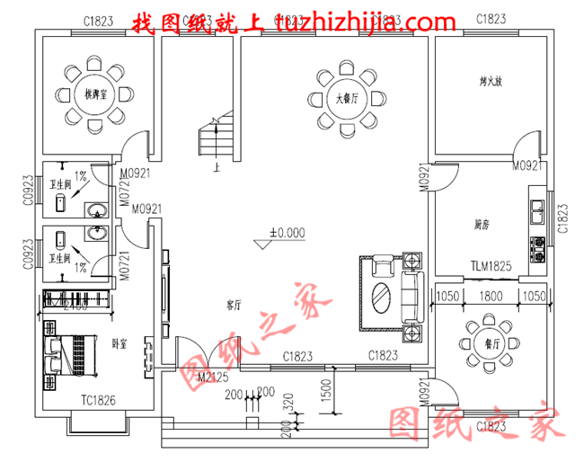 農(nóng)村4間2層樓房設(shè)計圖 ，帶有烤火房，適宜居住